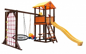 Игровой комплекс для дачи Bari-9 + качели Паутина Perfetto sport (Perfetto Sport, СГ000005019)